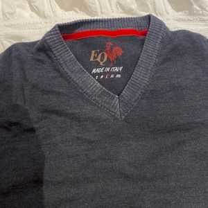 EQ Men’s sweater 100% lana merino  made in italy V neck